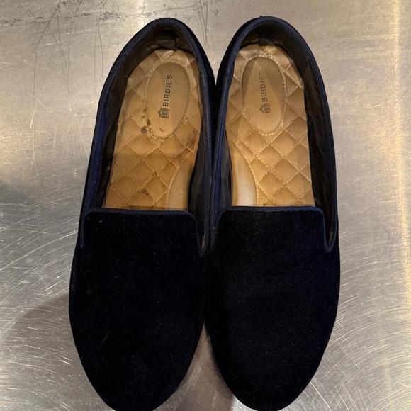 Birdies Starling Black Velvet Loafers Sz 12 - Picture 2 of 6